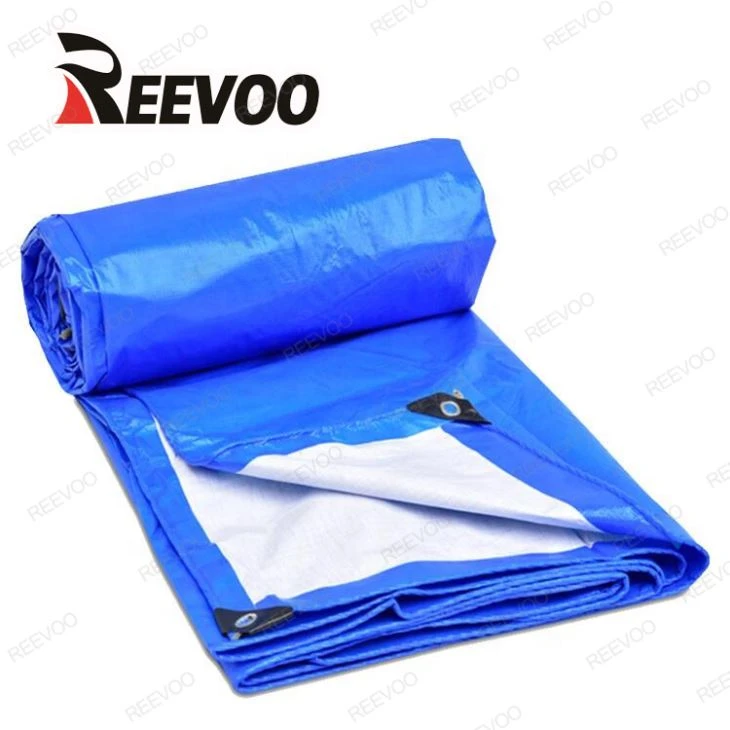 Blue Poly Tarp Rau Trailer Npog
